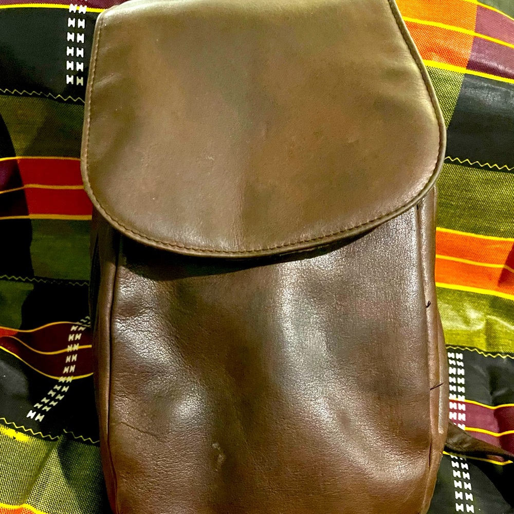 Tignanello Brown Leather Sling Bag